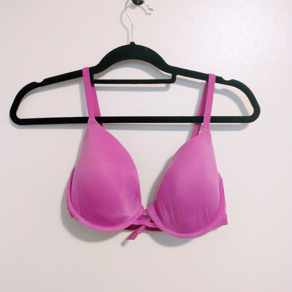 Savage Fenty bra with strappy cutout back strap. Size 34DD pink purple bra.  Has